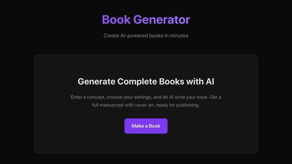 Screenshot of printreadybook.com: Show HN: PrintReadyBook