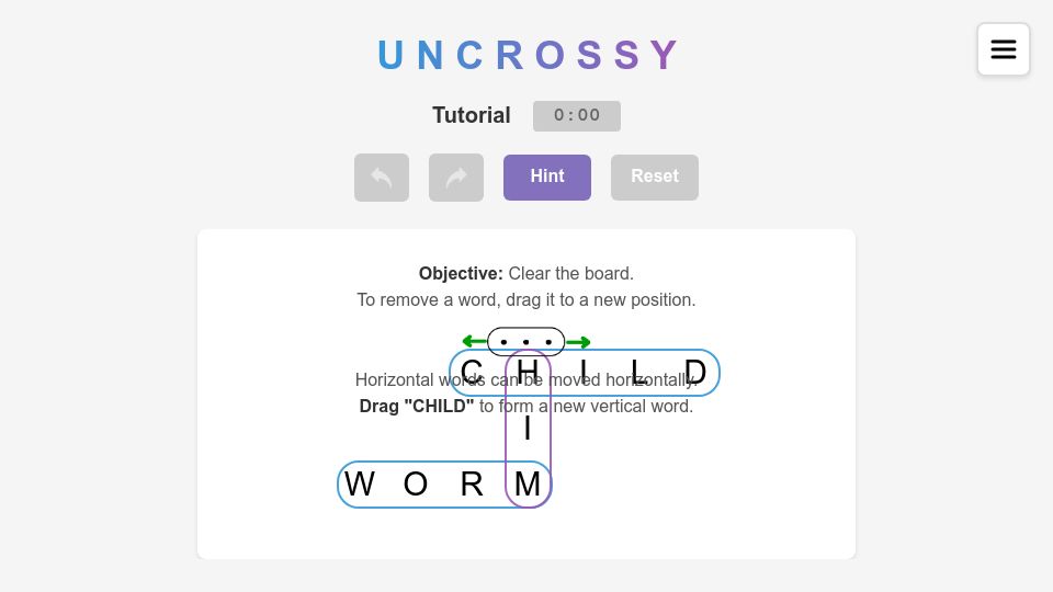 Screenshot of uncrossy.com: Uncrossy
