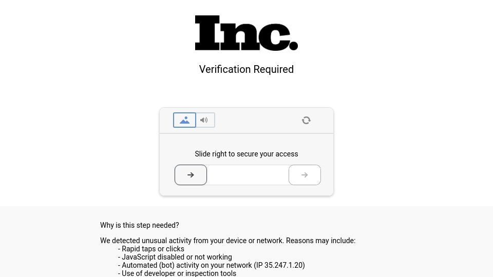 Screenshot of inc.com: Dilbert's Scott Adams Dies