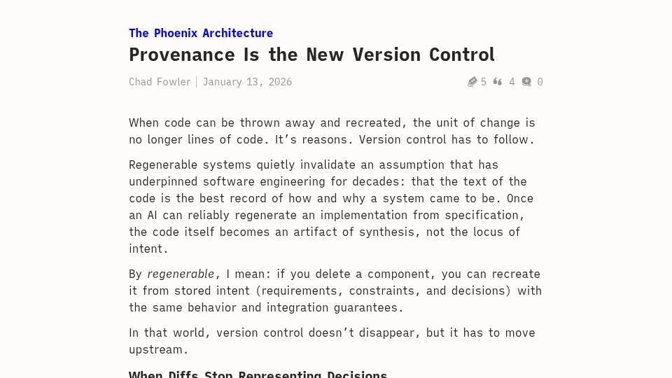 Screenshot of aicoding.leaflet.pub: Provenance Is the New Version Control