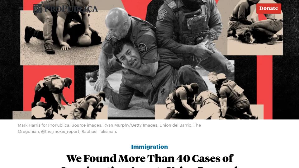Screenshot of propublica.org: Minor says ICE took his iPhone, later found in used-electronics vending machine