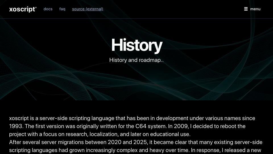 Screenshot of xoscript.com: Show HN: Xoscript