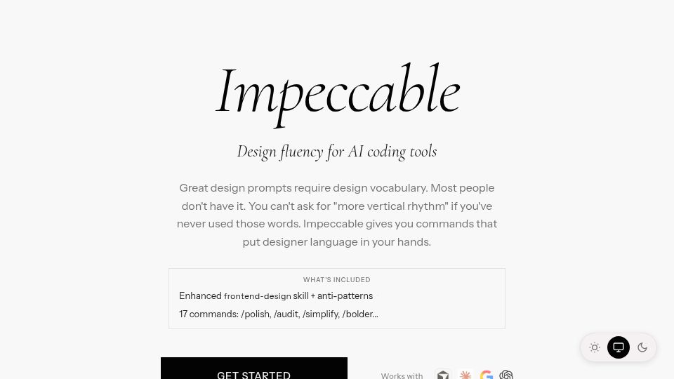 Screenshot of impeccable.style: Impeccable Style