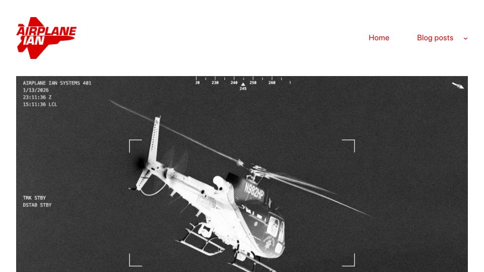 Screenshot of ianservin.com: Project SkyWatch (a.k.a. Wescam at Home)