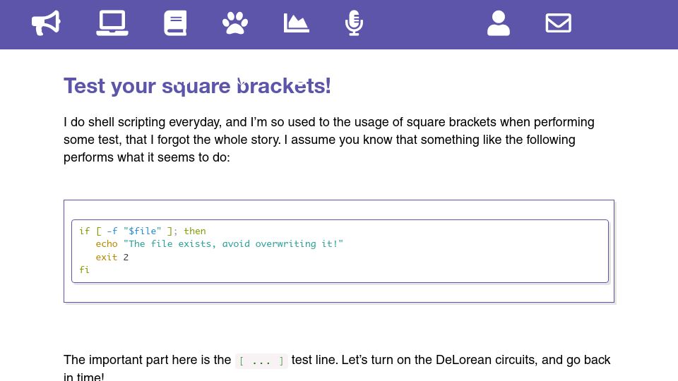 Screenshot of fluca1978.github.io: Test your square brackets