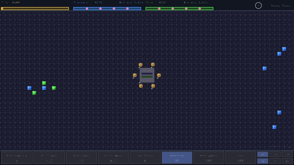 Screenshot of speedminers.fun: Show HN: Speed Miners – A tiny RTS resource mini-game