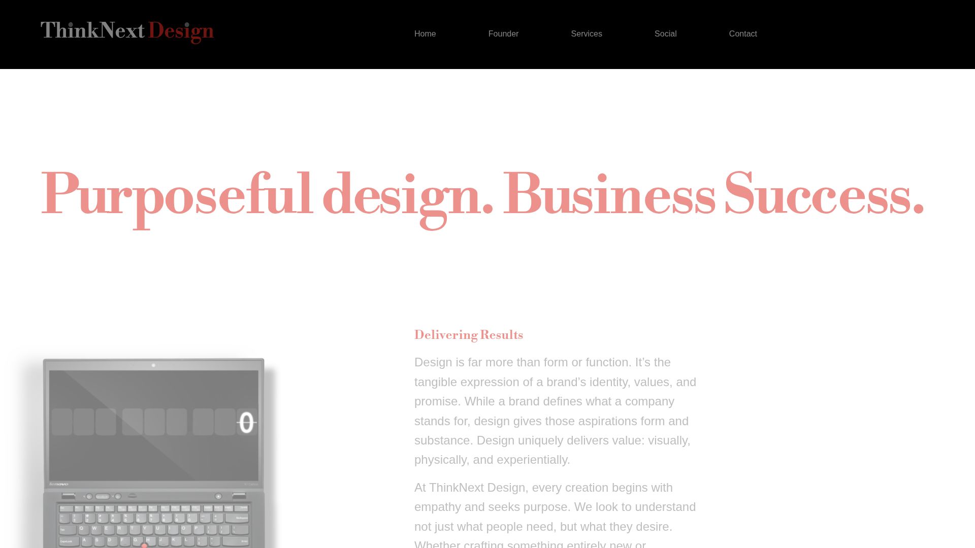 Screenshot of thinknextdesign.com: ThinkNext Design