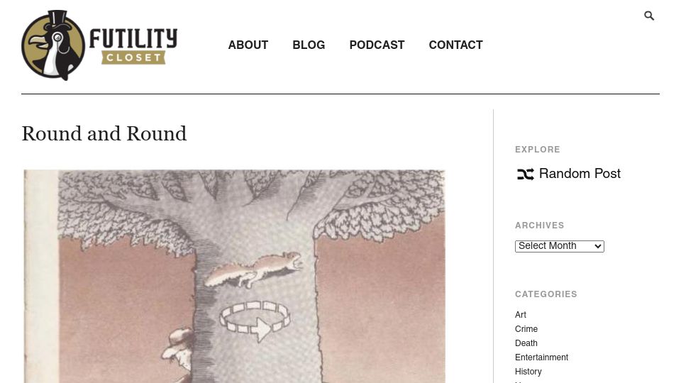 Screenshot of futilitycloset.com: Round and Round