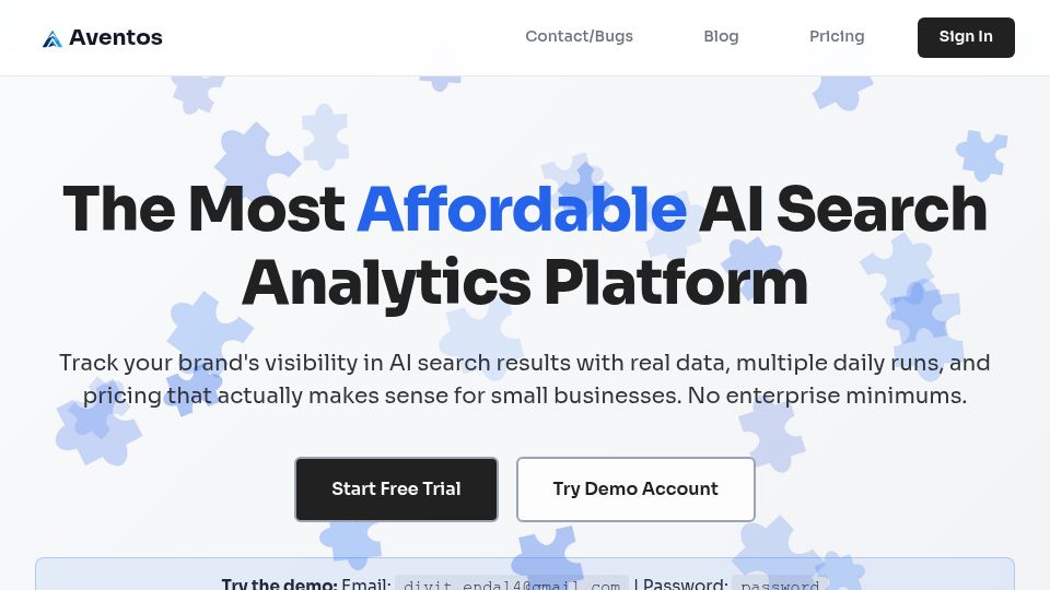 Screenshot of aventos.dev: Show HN: Aventos – An experiment in cheap AI SEO
