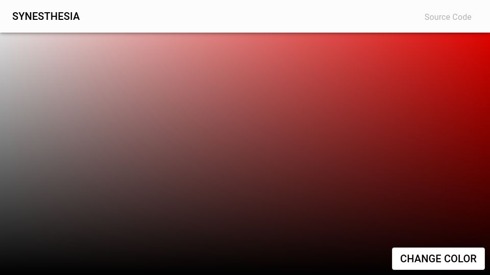Screenshot of visualnoise.ca: Show HN: Synesthesia, make noise music with a colorpicker