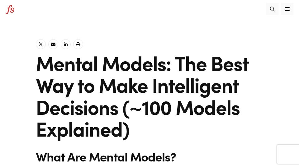 Screenshot of fs.blog: Mental Models (2018)