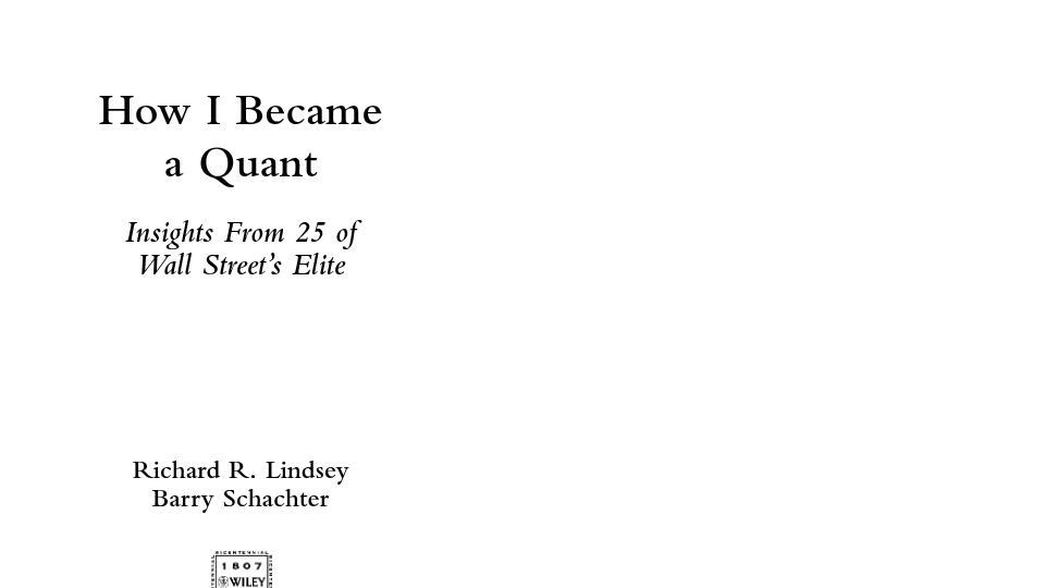 Screenshot of engineering.nyu.edu: How I Became a Quant (2007) [pdf]