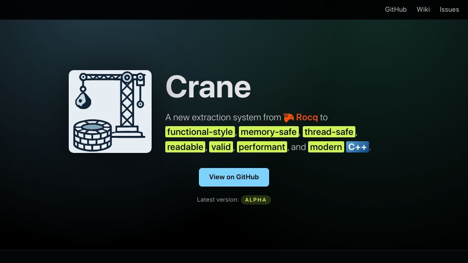 Screenshot of bloomberg.github.io: Extracting verified C++ from the Rocq theorem prover at Bloomberg