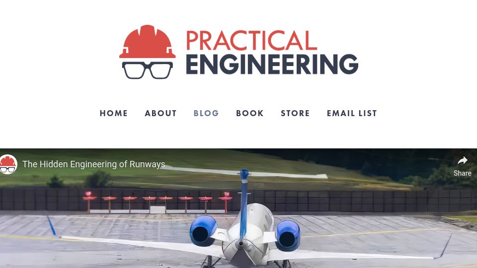 Screenshot of practical.engineering: The hidden engineering of runways