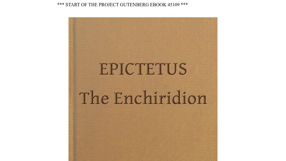 Screenshot of gutenberg.org: The Enchiridion by Epictetus