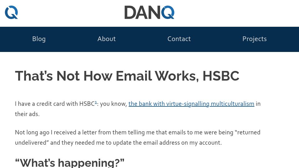 Screenshot of danq.me: That's not how email works