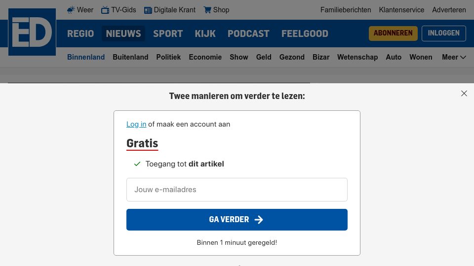 Screenshot of asml.com: ASML staffing changes could result in a net reduction of around 1700 positions