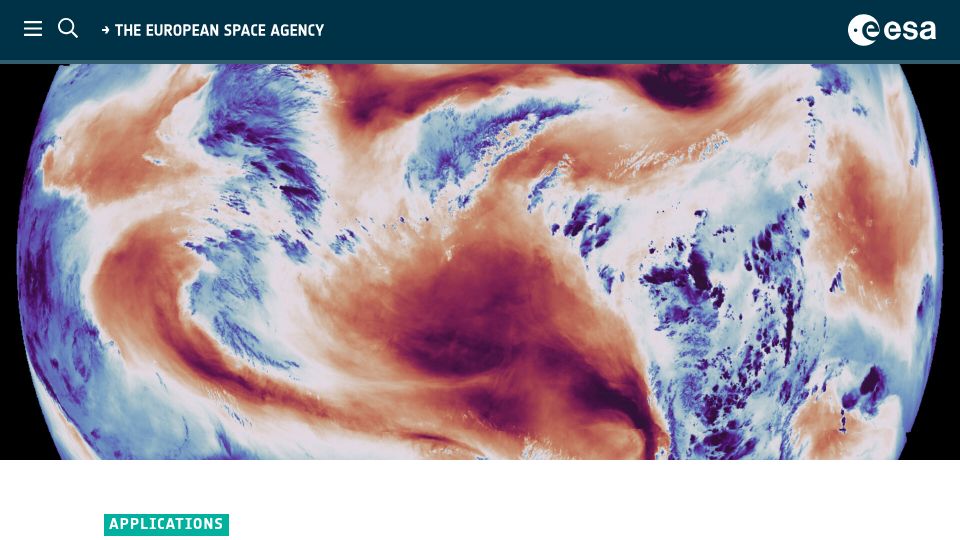 Screenshot of esa.int: Europe’s next-generation weather satellite sends back first images