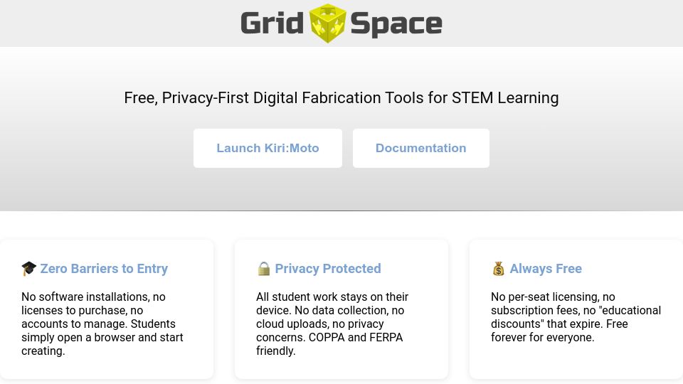 Screenshot of grid.space: Grid: Free, local-first, browser-based 3D printing/CNC/laser slicer