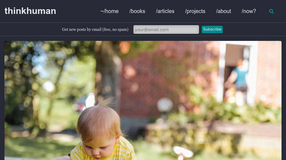 Screenshot of thinkhuman.com: Take One Small Step