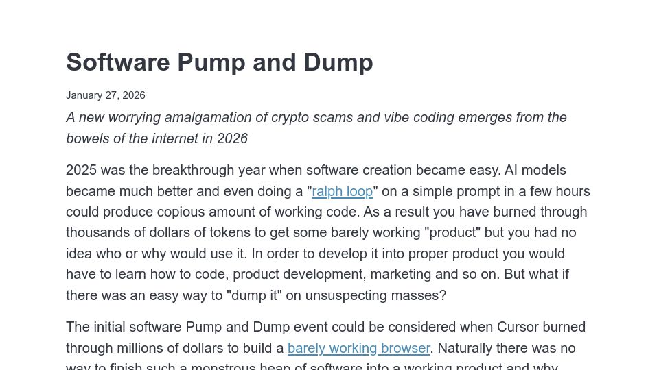 Screenshot of tautvilas.lt: Software Pump and Dump