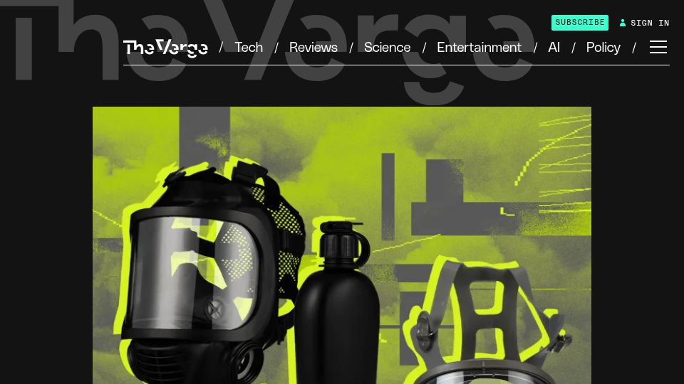 Screenshot of theverge.com: Best Gas Masks