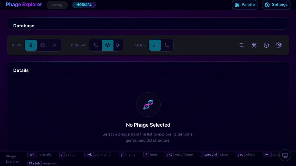 Screenshot of phage-explorer.org: Show HN: Phage Explorer