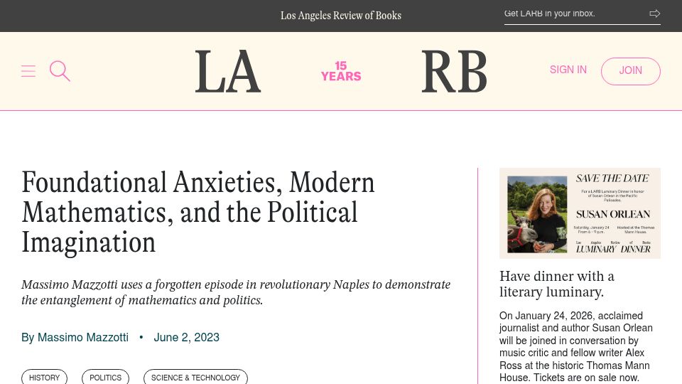 Screenshot of lareviewofbooks.org: Naples' 1790s civil war was intensified by moral panic over Real Analysis (2023)