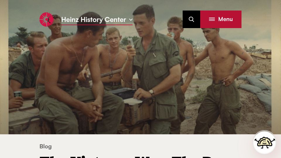 Screenshot of heinzhistorycenter.org: The Vietnam War: The Press on the Front Lines