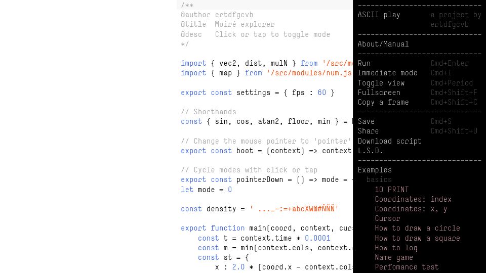 Screenshot of play.ertdfgcvb.xyz: Moiré Explorer