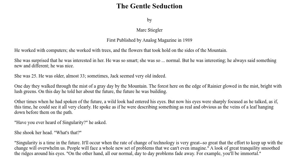 Screenshot of skyhunter.com: The Gentle Seduction (1989)