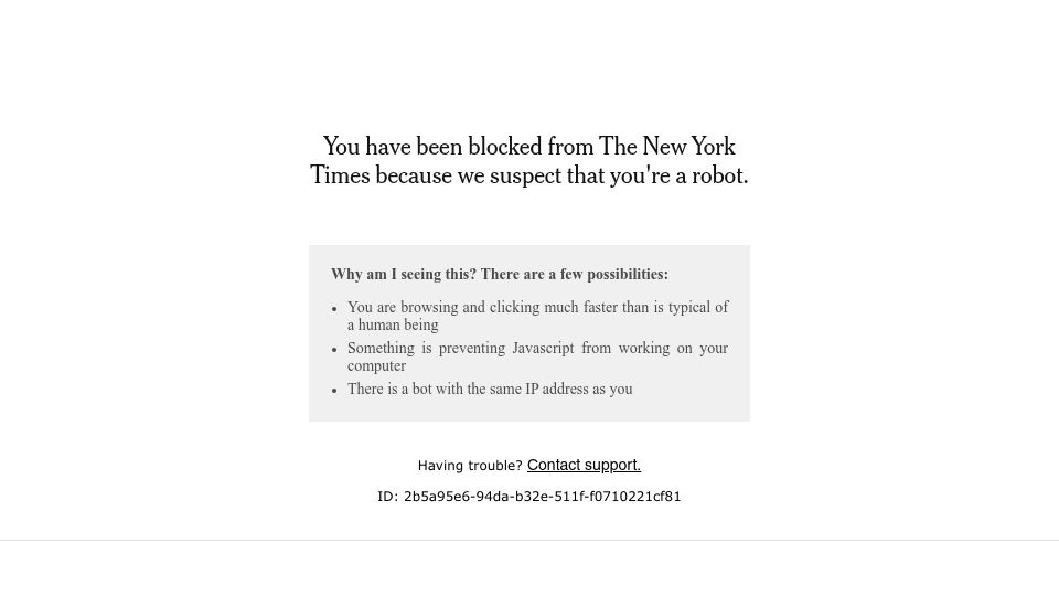 Screenshot of nytimes.com: The Dawn of the AI Drone