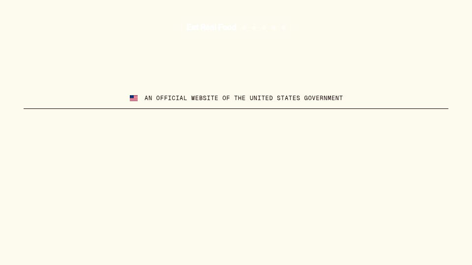 Screenshot of realfood.gov: Eat Real Food