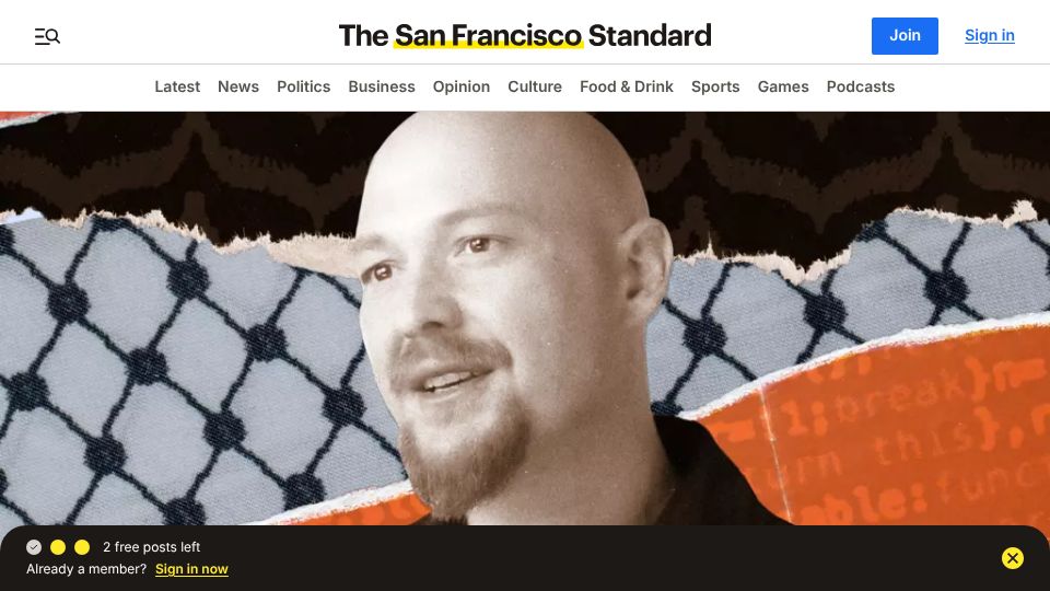 Screenshot of sfstandard.com: Replit founder Amjad Masad isn’t afraid of Silicon Valley