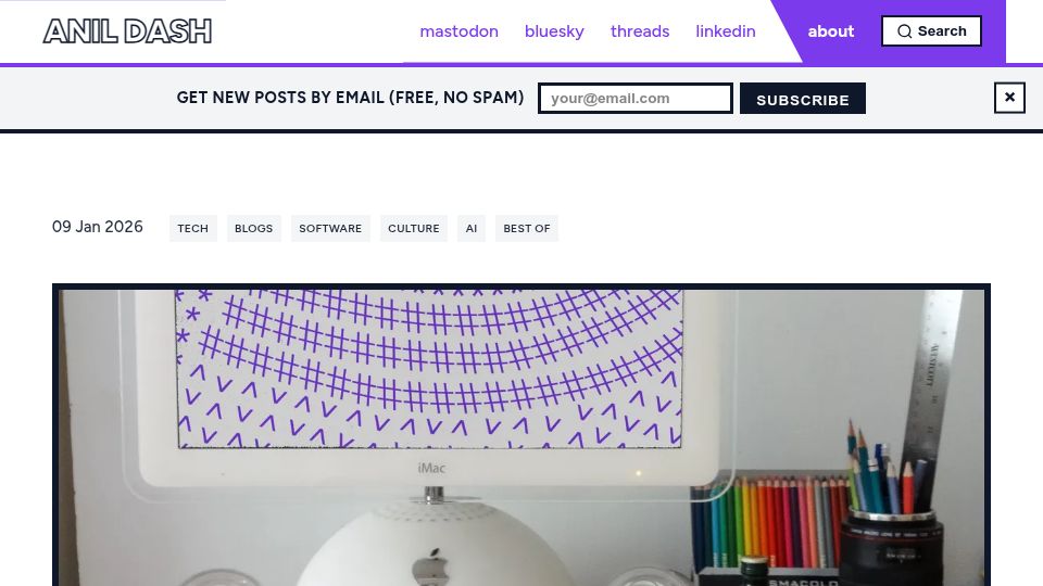 Screenshot of anildash.com: How Markdown took over the world