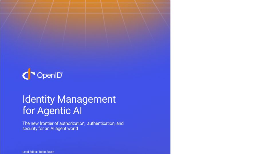 Screenshot of openid.net: Identity Management for Agentic AI [pdf] (2025)