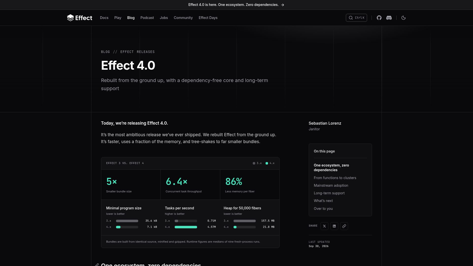 Screenshot of effect.website: Effect 4.0