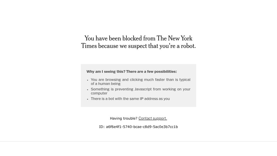 Screenshot of nytimes.com: Anthropic Agents Tried to Fill Out Visa Forms on State Dept. Website