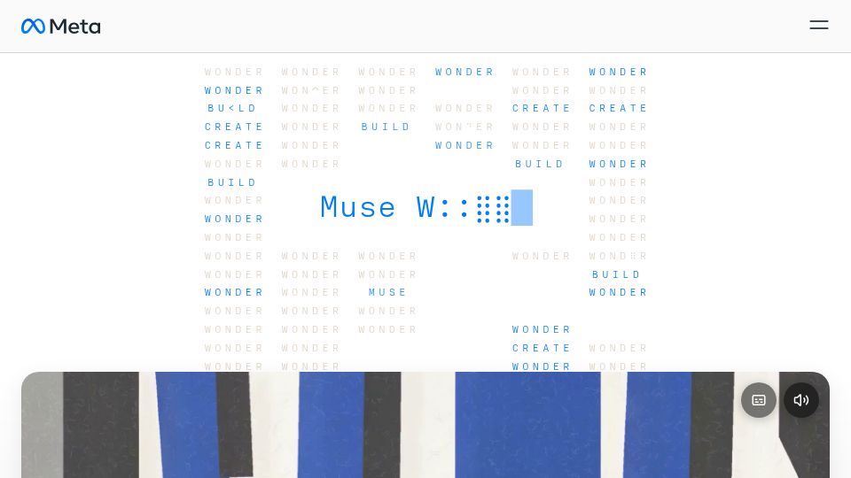 Screenshot of research.meta.ai: Muse Wonder