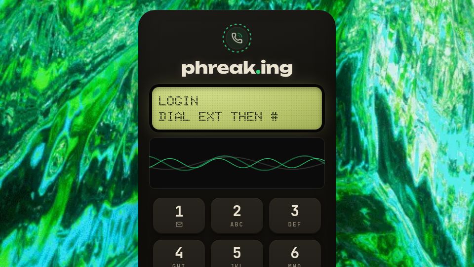 Screenshot of phreak.ing: Phreak.ing – Internet Phone Switch