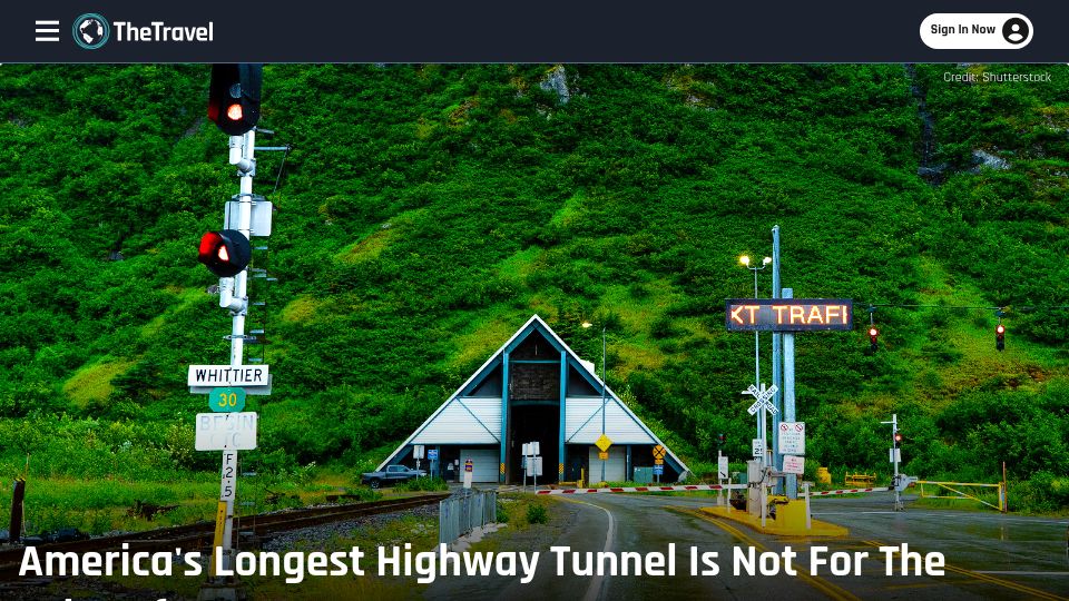 Screenshot of thetravel.com: America's Longest Highway Tunnel (2025)