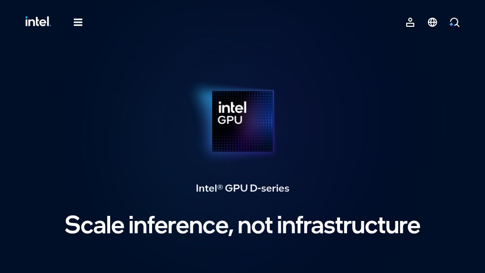 Screenshot of intel.com: Intel D270 GPU AI Accelerator–Up to 480 GB LPDDR5X
