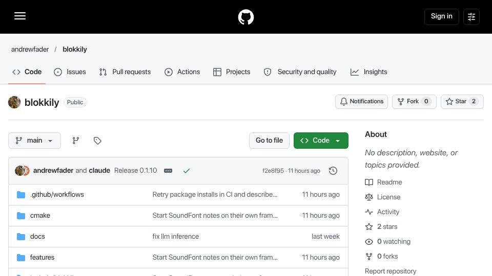 Screenshot of github.com: Show HN: An experimental pattern-first DAW that supports MCP