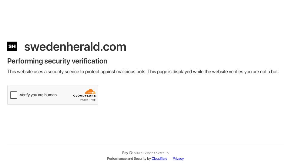 Screenshot of swedenherald.com: TV4 postpones show after AI agent erases edited material