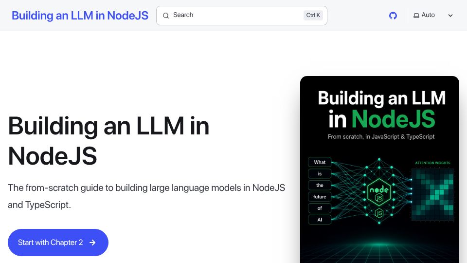 Screenshot of book.humanexperiences.io: Show HN: Building an LLM from Scratch in TypeScript
