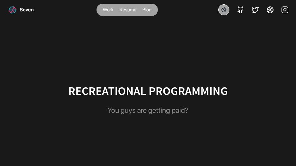Screenshot of cphiri.dev: Recreational Programming
