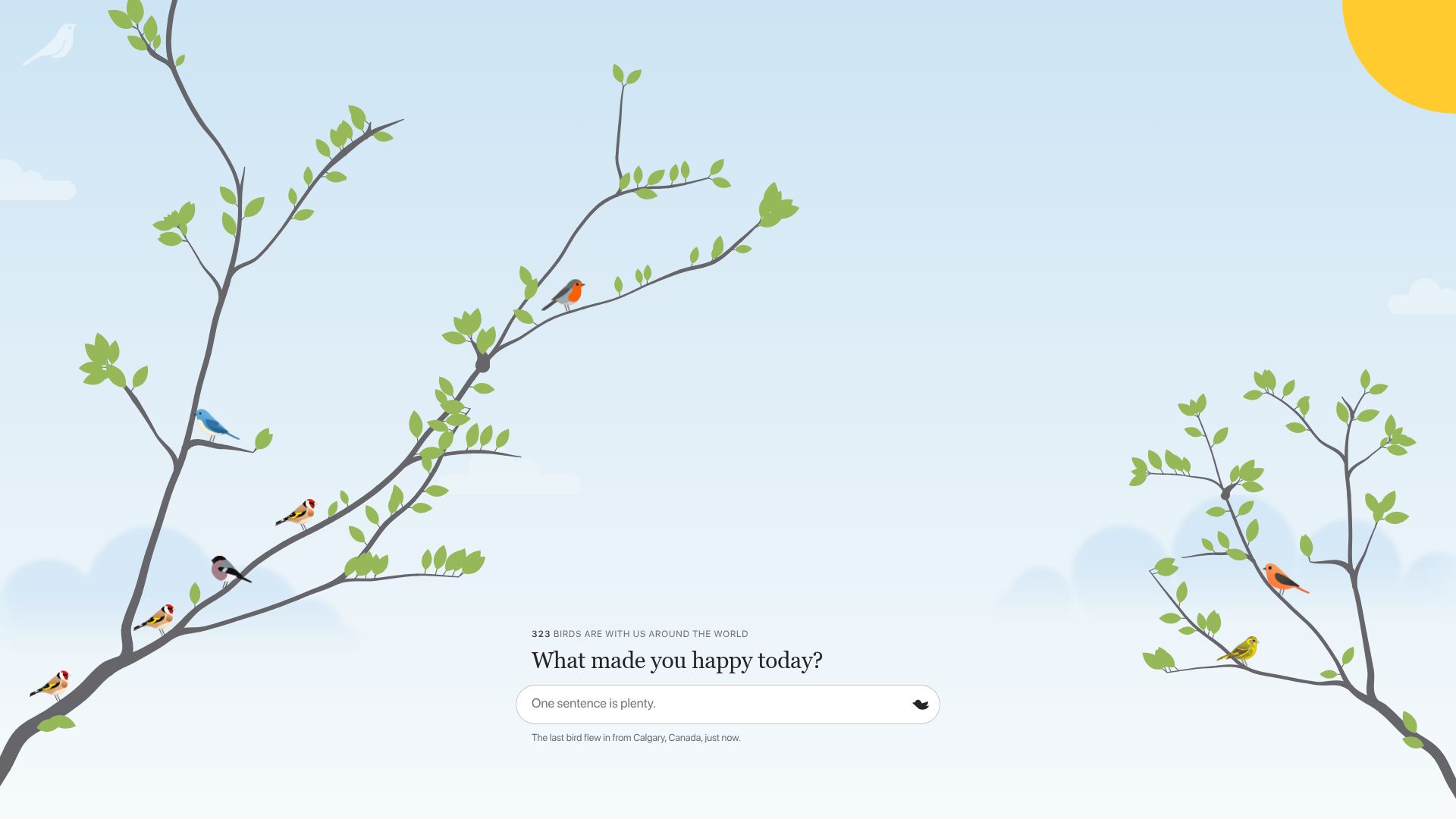 Screenshot of catchabird.com: Catch a Bird – I made it for my own sanity