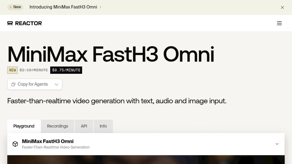 Screenshot of reactor.inc: FastH3-Omni: The best open-source H3 model