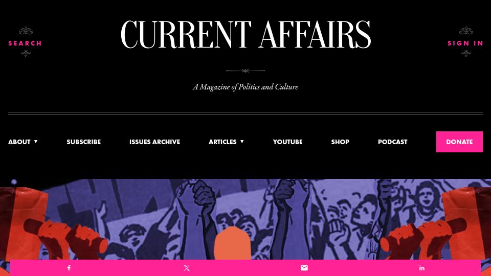 Screenshot of currentaffairs.org: Why We're Banning AI