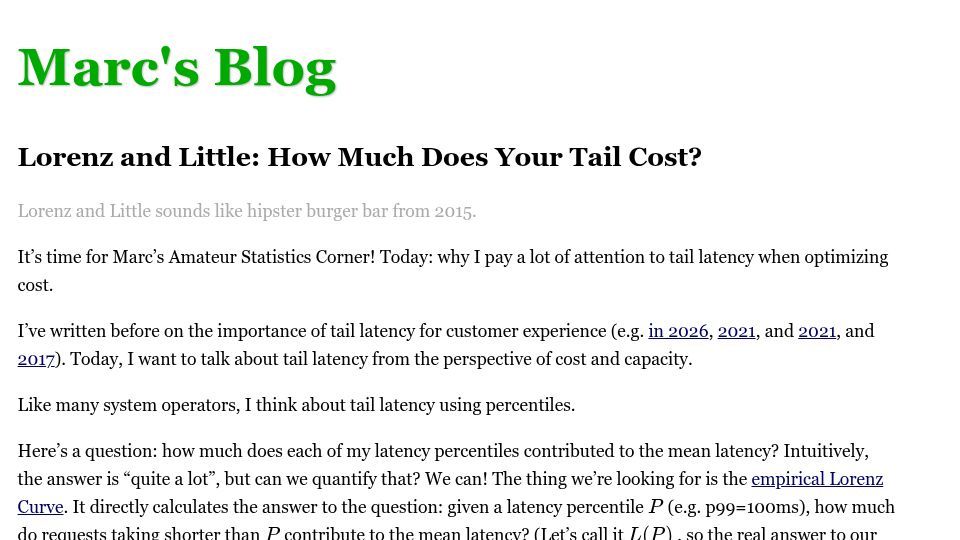 Screenshot of brooker.co.za: Lorenz and Little: How Much Does Your Tail Cost?